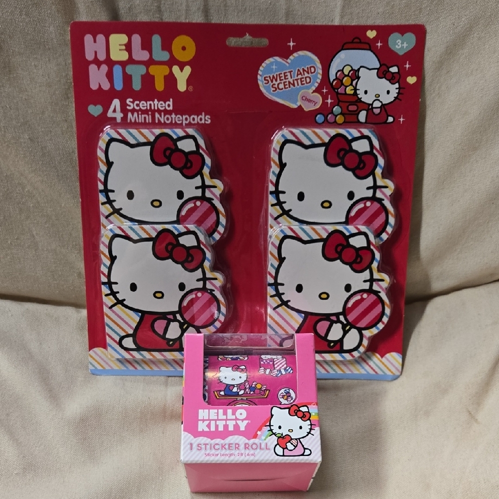 Sanrio 2012 Hello Kitty Scented Notepad and 1 Sticker Roll